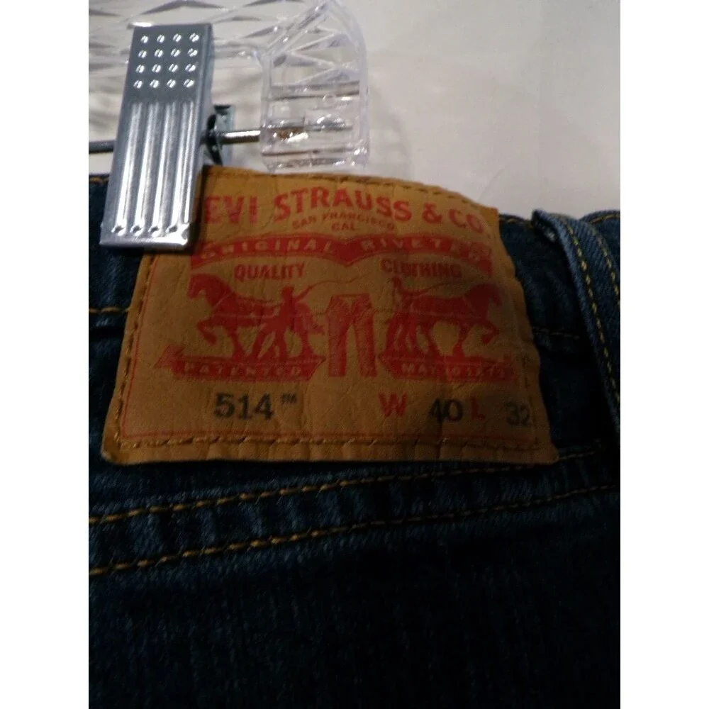 Levi's 514 Straight Fit Men's Jeans W40 L32 Medium Blue Denim